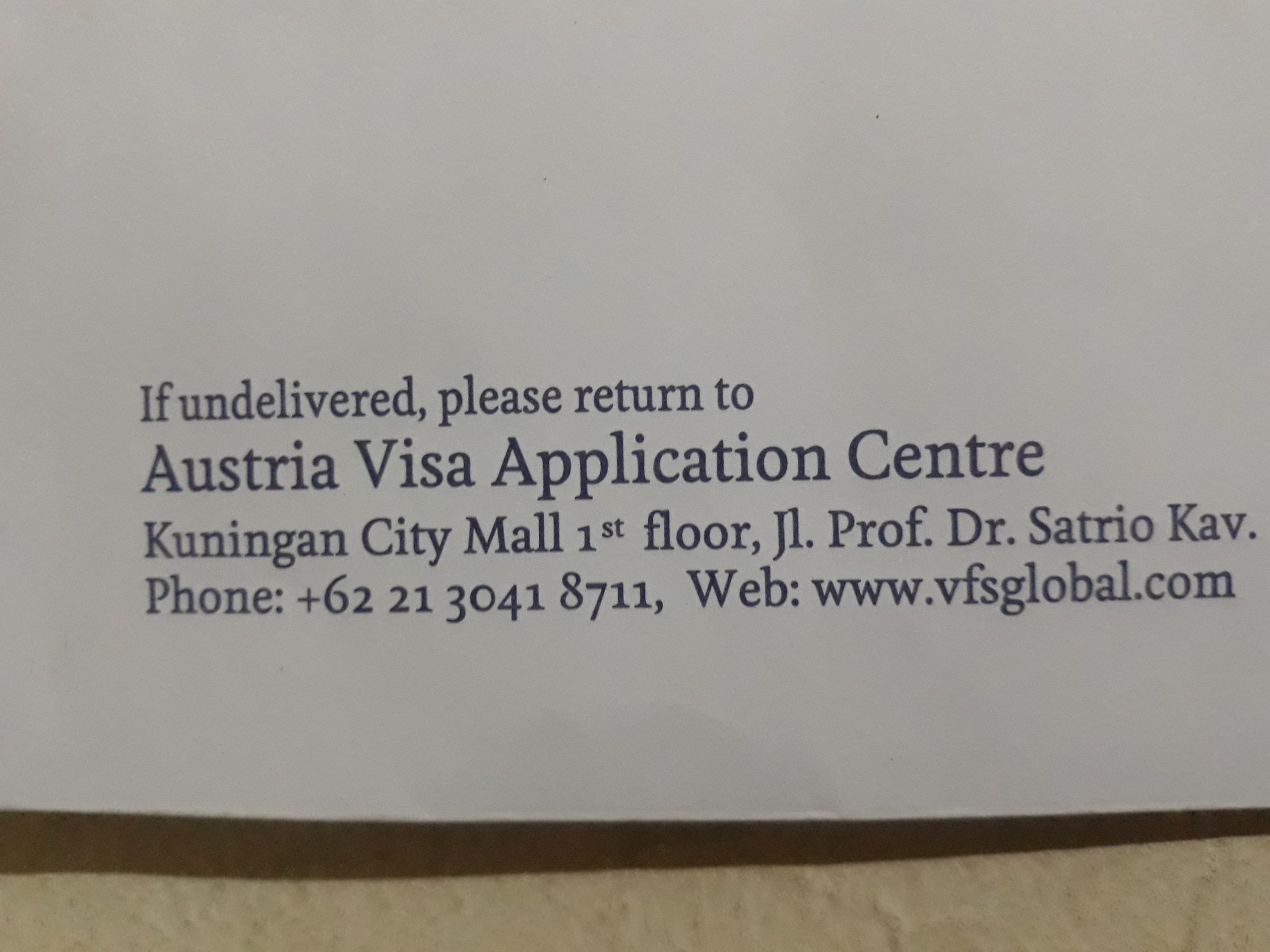Pengalaman Mengurus Visa Schengen Austria di VFS Global Jakarta